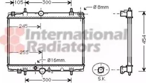 Van Wezel 40002213 - Радиатор, охлаждение двигателя autosila-amz.com