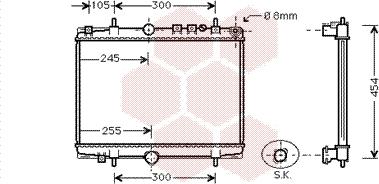 Van Wezel 40002234 - Радиатор, охлаждение двигателя autosila-amz.com