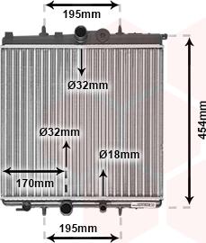 Van Wezel 40002224 - Радиатор, охлаждение двигателя autosila-amz.com