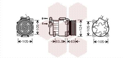 Van Wezel 4000K306 - Компрессор кондиционера autosila-amz.com