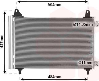 Van Wezel 40015705 - Конденсатор кондиционера autosila-amz.com