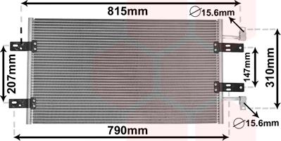 Van Wezel 43005451 - Конденсатор кондиционера autosila-amz.com