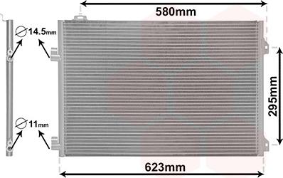 Van Wezel 43005347 - Конденсатор кондиционера autosila-amz.com