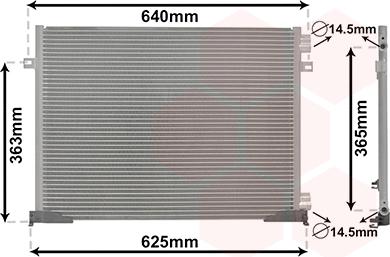 Van Wezel 43005339 - Конденсатор кондиционера autosila-amz.com