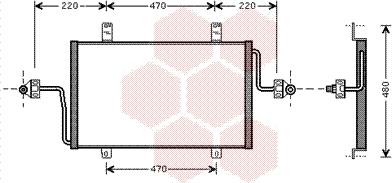 Van Wezel 43005279 - Конденсатор кондиционера autosila-amz.com