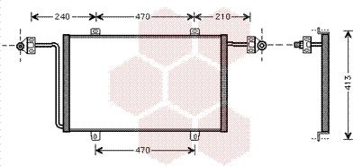 Van Wezel 43005278 - Конденсатор кондиционера autosila-amz.com