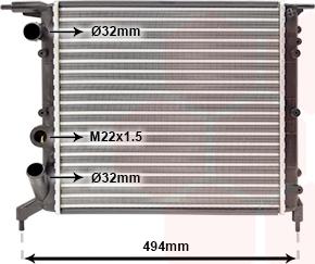 Van Wezel 43002042 - Радиатор, охлаждение двигателя autosila-amz.com