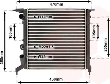 Van Wezel 43002121 - Радиатор, охлаждение двигателя autosila-amz.com