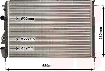 Van Wezel 43002266 - Радиатор, охлаждение двигателя autosila-amz.com