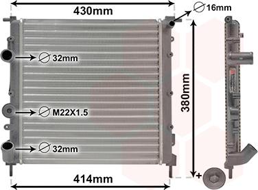 Van Wezel 43002261 - Радиатор, охлаждение двигателя autosila-amz.com