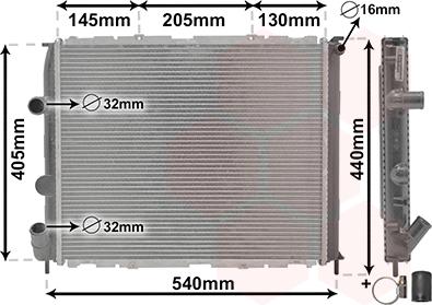 Van Wezel 43002268 - Радиатор, охлаждение двигателя autosila-amz.com