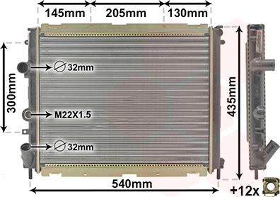 Van Wezel 43002267 - Радиатор, охлаждение двигателя autosila-amz.com