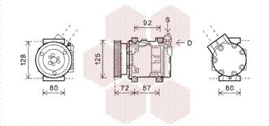 Van Wezel 4300K468 - Компрессор кондиционера autosila-amz.com