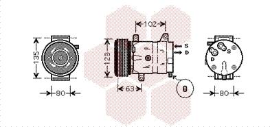 Van Wezel 4300K404 - Компрессор кондиционера autosila-amz.com