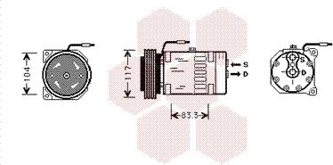 Van Wezel 4300K403 - Компрессор кондиционера autosila-amz.com