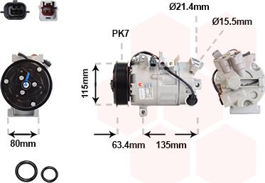 Van Wezel 4300K630 - Компрессор кондиционера autosila-amz.com