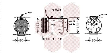 Van Wezel 4300K075 - Компрессор кондиционера autosila-amz.com