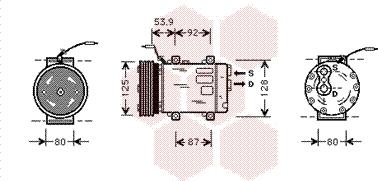 Van Wezel 4300K073 - Компрессор кондиционера autosila-amz.com