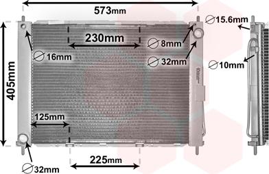 Van Wezel 4300M405 - Радиатор, охлаждение двигателя autosila-amz.com