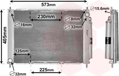 Van Wezel 4300M500 - Радиатор, охлаждение двигателя autosila-amz.com