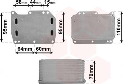 Van Wezel 43013704 - Масляный радиатор, двигательное масло autosila-amz.com