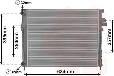 Van Wezel 43012303 - Радиатор, охлаждение двигателя autosila-amz.com