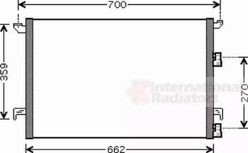 Van Wezel 47005058 - Конденсатор кондиционера autosila-amz.com