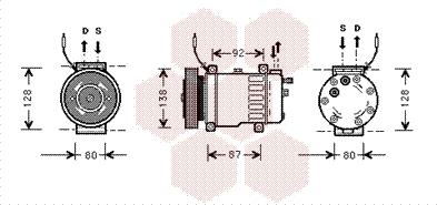 Van Wezel 4700K052 - Компрессор кондиционера autosila-amz.com