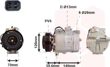 Van Wezel 4700K065 - Компрессор кондиционера autosila-amz.com