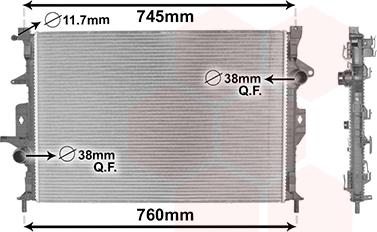 Van Wezel 59002186 - Радиатор, охлаждение двигателя autosila-amz.com