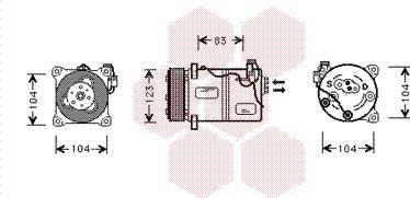 Van Wezel 5900K059 - Компрессор кондиционера autosila-amz.com