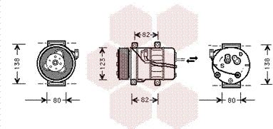 Van Wezel 5900K054 - Компрессор кондиционера autosila-amz.com