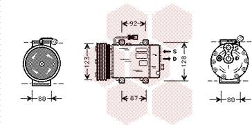 Van Wezel 5900K029 - Компрессор кондиционера autosila-amz.com