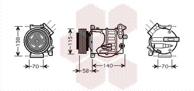 Van Wezel 5900K144 - Компрессор кондиционера autosila-amz.com