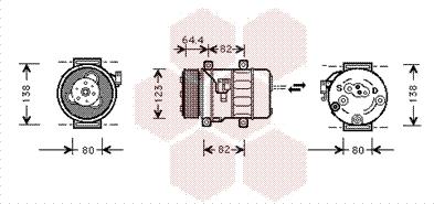 Van Wezel 5900K113 - Компрессор кондиционера autosila-amz.com