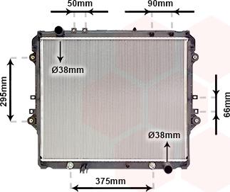 Van Wezel 54002757 - Радиатор, охлаждение двигателя autosila-amz.com