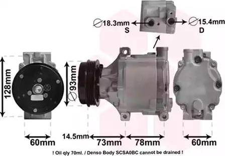 Van Wezel 5100K099 - Компрессор кондиционера autosila-amz.com