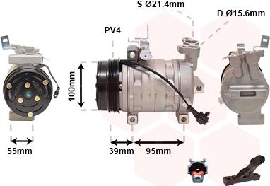 Van Wezel 5100K085 - Компрессор кондиционера autosila-amz.com