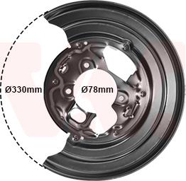 Van Wezel 5862374 - Отражатель, защита, тормозной диск autosila-amz.com