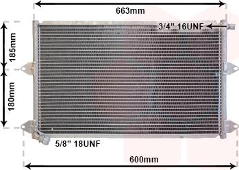 Van Wezel 58005144 - Конденсатор кондиционера autosila-amz.com