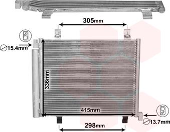 Van Wezel 58005327 - Конденсатор кондиционера autosila-amz.com