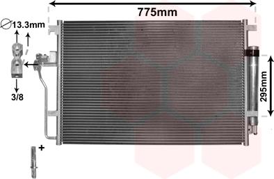 Van Wezel 58005277 - Конденсатор кондиционера autosila-amz.com