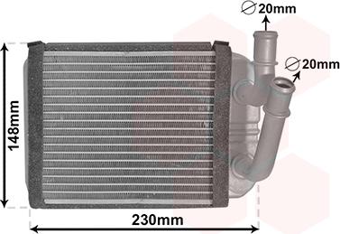 Van Wezel 58006381 - Теплообменник, отопление салона autosila-amz.com