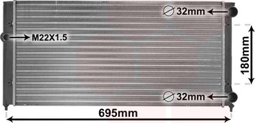 Van Wezel 58002109 - Радиатор, охлаждение двигателя autosila-amz.com