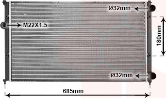 Van Wezel 58002116 - Радиатор, охлаждение двигателя autosila-amz.com