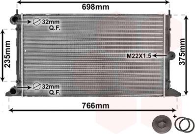 Van Wezel 58002188 - Радиатор, охлаждение двигателя autosila-amz.com