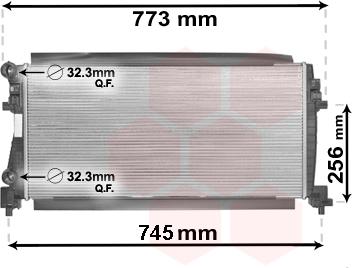 Van Wezel 58002340 - Радиатор, охлаждение двигателя autosila-amz.com