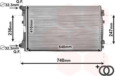 Van Wezel 58002338 - Радиатор, охлаждение двигателя autosila-amz.com