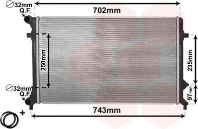 Van Wezel 58002205 - Радиатор, охлаждение двигателя autosila-amz.com