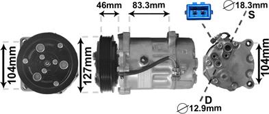 Van Wezel 5800K050 - Компрессор кондиционера autosila-amz.com